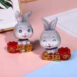 Maxbell New Year Sculpture Living Room Desktop Treasure Bag Resin Statue Figurine Big Eyes 7x11cm
