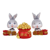 Maxbell New Year Sculpture Living Room Desktop Treasure Bag Resin Statue Figurine Big Eyes 7x11cm