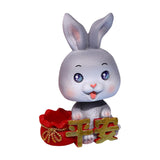 Maxbell New Year Sculpture Living Room Desktop Treasure Bag Resin Statue Figurine Big Eyes 7x11cm