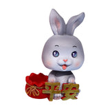 Maxbell New Year Sculpture Living Room Desktop Treasure Bag Resin Statue Figurine Big Eyes 7x11cm