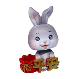 Maxbell New Year Sculpture Living Room Desktop Treasure Bag Resin Statue Figurine Big Eyes 7x11cm