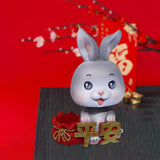 Maxbell New Year Sculpture Living Room Desktop Treasure Bag Resin Statue Figurine Big Eyes 7x11cm