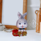 Maxbell New Year Sculpture Living Room Desktop Treasure Bag Resin Statue Figurine Big Eyes 7x11cm