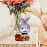 Maxbell New Year Sculpture Living Room Desktop Treasure Bag Resin Statue Figurine Big Eyes 7x11cm