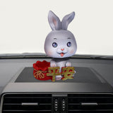 Maxbell New Year Sculpture Living Room Desktop Treasure Bag Resin Statue Figurine Big Eyes 7x11cm