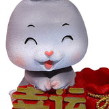 Maxbell New Year Sculpture Living Room Desktop Treasure Bag Resin Statue Figurine Squint 7x11cm