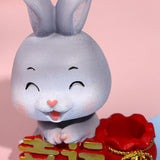 Maxbell New Year Sculpture Living Room Desktop Treasure Bag Resin Statue Figurine Squint 7x11cm