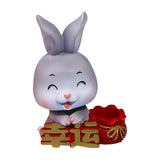 Maxbell New Year Sculpture Living Room Desktop Treasure Bag Resin Statue Figurine Squint 7x11cm
