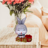 Maxbell New Year Sculpture Living Room Desktop Treasure Bag Resin Statue Figurine Squint 7x11cm