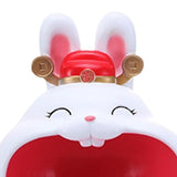 Maxbell Chinese New Year Rabbit Statue Art Figurines Resin for Home Snack Chains Style A