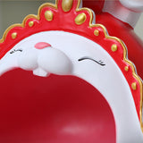 Maxbell Chinese New Year Rabbit Statue Art Figurines Resin for Home Snack Chains Style B