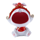 Maxbell Chinese New Year Rabbit Statue Art Figurines Resin for Home Snack Chains Style B