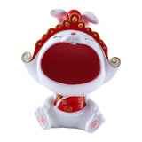 Maxbell Chinese New Year Rabbit Statue Art Figurines Resin for Home Snack Chains Style B
