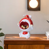 Maxbell Chinese New Year Rabbit Statue Art Figurines Resin for Home Snack Chains Style B