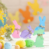 Maxbell Easter Bunny Ornaments Rabbit Shape Ornament for Dorm Living Room Four