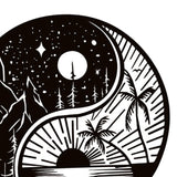 Maxbell Metal Wall Decor Sculpture Metal Yin Yang Decoration for Home Living Room