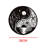 Maxbell Metal Wall Decor Sculpture Metal Yin Yang Decoration for Home Living Room