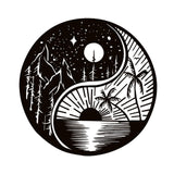 Maxbell Metal Wall Decor Sculpture Metal Yin Yang Decoration for Home Living Room