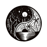 Maxbell Metal Wall Decor Sculpture Metal Yin Yang Decoration for Home Living Room