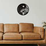 Maxbell Metal Wall Decor Sculpture Metal Yin Yang Decoration for Home Living Room