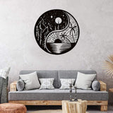 Maxbell Metal Wall Decor Sculpture Metal Yin Yang Decoration for Home Living Room