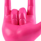 Maxbell Love You Finger Gesture Statue Figurine Rock Hand Sculpture for Cabinet Pink