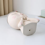 Maxbell Planter Pot Closed Eyes Outdoor Bowl Tabletop Decorative Face Shape Ornament White