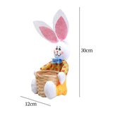 Maxbell Funny Easter Rabbit Basket Eggs Candy Gift Basket Crafts Decoration Home Yellow Pants