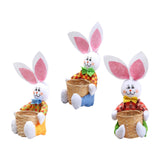 Maxbell Funny Easter Rabbit Basket Eggs Candy Gift Basket Crafts Decoration Home Yellow Pants