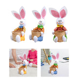 Maxbell Funny Easter Rabbit Basket Eggs Candy Gift Basket Crafts Decoration Home Yellow Pants