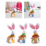Maxbell Funny Easter Rabbit Basket Eggs Candy Gift Basket Crafts Decoration Home Yellow Pants