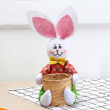Maxbell Funny Easter Rabbit Basket Eggs Candy Gift Basket Crafts Decoration Home Yellow Pants