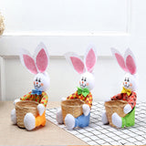 Maxbell Funny Easter Rabbit Basket Eggs Candy Gift Basket Crafts Decoration Home Yellow Pants