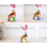 Maxbell Funny Easter Rabbit Basket Eggs Candy Gift Basket Crafts Decoration Home Yellow Pants
