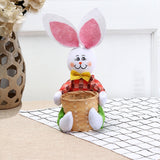 Maxbell Funny Easter Rabbit Basket Eggs Candy Gift Basket Crafts Decoration Home Yellow Pants