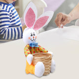 Maxbell Funny Easter Rabbit Basket Eggs Candy Gift Basket Crafts Decoration Home Yellow Pants