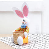 Maxbell Funny Easter Rabbit Basket Eggs Candy Gift Basket Crafts Decoration Home Yellow Pants