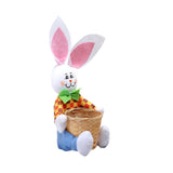 Maxbell Funny Easter Rabbit Basket Eggs Candy Gift Basket Crafts Decoration Home Blue Pants