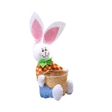 Maxbell Funny Easter Rabbit Basket Eggs Candy Gift Basket Crafts Decoration Home Blue Pants