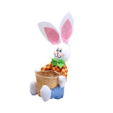 Maxbell Funny Easter Rabbit Basket Eggs Candy Gift Basket Crafts Decoration Home Blue Pants