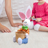 Maxbell Funny Easter Rabbit Basket Eggs Candy Gift Basket Crafts Decoration Home Blue Pants