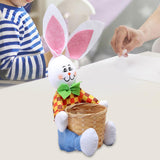 Maxbell Funny Easter Rabbit Basket Eggs Candy Gift Basket Crafts Decoration Home Blue Pants