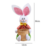 Maxbell Funny Easter Rabbit Basket Eggs Candy Gift Basket Crafts Decoration Home Green Pants