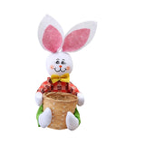 Maxbell Funny Easter Rabbit Basket Eggs Candy Gift Basket Crafts Decoration Home Green Pants