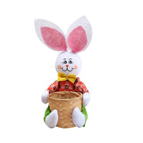 Maxbell Funny Easter Rabbit Basket Eggs Candy Gift Basket Crafts Decoration Home Green Pants