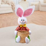 Maxbell Funny Easter Rabbit Basket Eggs Candy Gift Basket Crafts Decoration Home Green Pants