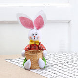 Maxbell Funny Easter Rabbit Basket Eggs Candy Gift Basket Crafts Decoration Home Green Pants