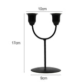 Maxbell Candles Holder Candlestick Centerpieces Metal Racks Display Scene Layout Black