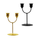 Maxbell Candles Holder Candlestick Centerpieces Metal Racks Display Scene Layout Black