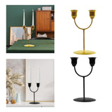 Maxbell Candles Holder Candlestick Centerpieces Metal Racks Display Scene Layout Black